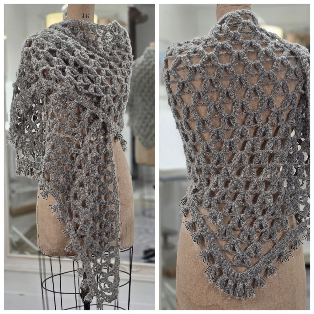 Hand Crochet Shawl - Picture 1 of 4